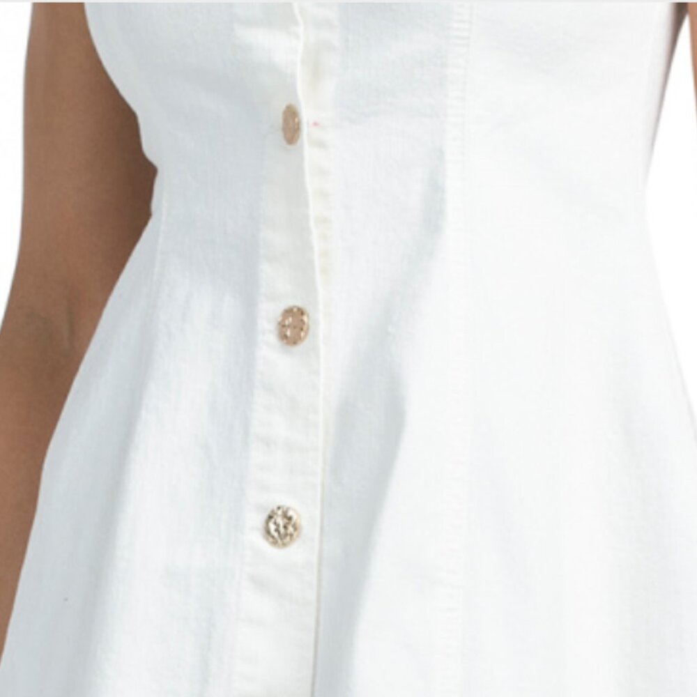 LOVE TREE Button Front Denim Mini Dress - Picture 4 of 5